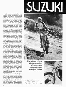 Suzuki RM370 test, Dirt Bike '77